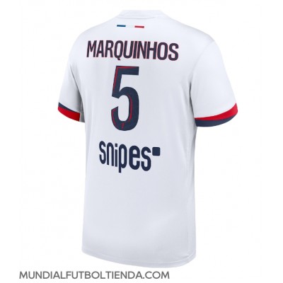 Camiseta Paris Saint-Germain Marquinhos #5 Segunda Equipación Replica 2025-26 mangas cortas Camiseta Paris Saint-Germain Marquinhos #5 Segunda Equipación Replica 2025-26 mangas cortas